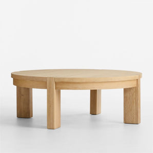 Terra Oak Wood 44" Round Coffee Table