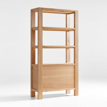 Terra Natural White Oak Wood Bookcase.
