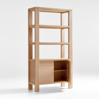 Terra Natural White Oak Wood Bookcase.