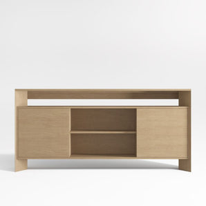 Terrazza Oak Wood Storage Media Console