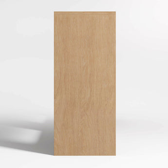 Terrazza 76" Natural Solid Oak Wood Open Storage Media Console.