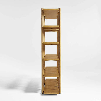 Thomas Barley Oak Wood Wide Open Bookcase/Room Divider.