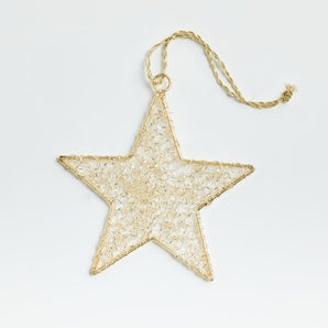 Tinsel Star Christmas Tree Ornament