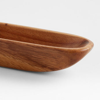 Tondo Acacia Wood Olive Boat.