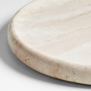Travertine Beige Round Platter.