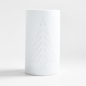 Christmas Tree Porcelain Hurricane Candle Holder