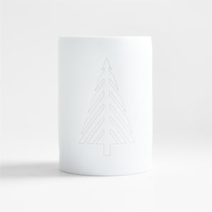 Christmas Tree Porcelain Hurricane Candle Holder