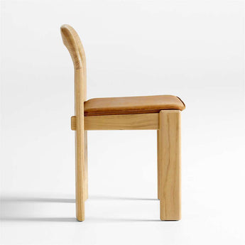 Treviso Natural Leather Dining Side Chair.