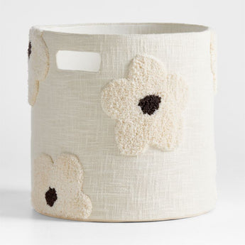 Tufted Daisy Floor Bin.