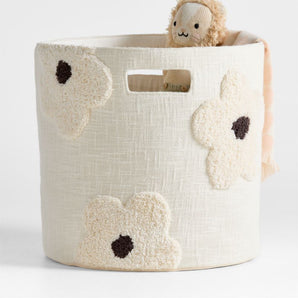 Tufted Daisy Floor Bin.