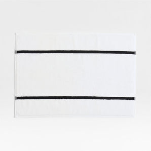 Tuxedo Stripe Organic Cotton Bath Mat