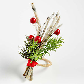 Holiday Twig Berry Napkin Ring
