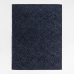 Valencia Wool Handwoven Area Rug blue