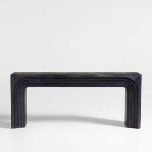 Valo 72" Ebonized Pine Wood Console Table.