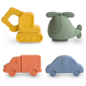 Set de juego de baño antimoho para vehículos Baby Mushie (paquete de 4)