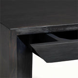 Vernon Ebonized Wood Side Table with Drawer.