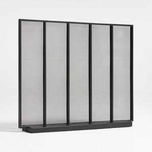 Black Vertical Fireplace Screen.