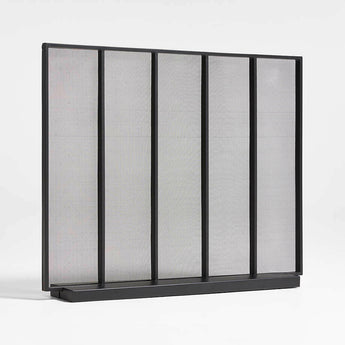 Black Vertical Fireplace Screen.