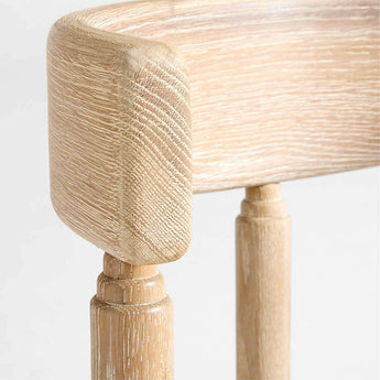 Virage Oak Wood Curved Dining Chair.