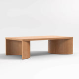 Virage Light Brown Oak Wood 54" Rectangular Coffee Table.