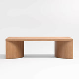 Virage Light Brown Oak Wood 54" Rectangular Coffee Table.