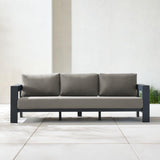 Walker Outdoor Metal Sofa with Graphite.