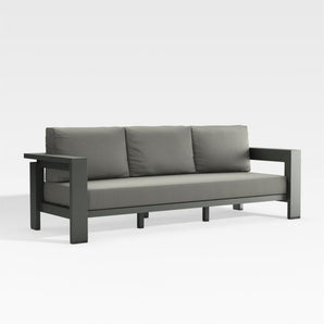Walker Outdoor Metal Sofa with Graphite Sunbrella ® Cushions