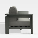 Walker Outdoor Metal Sofa with Graphite.