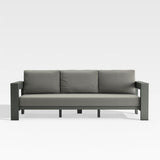 Walker Outdoor Metal Sofa with Graphite.