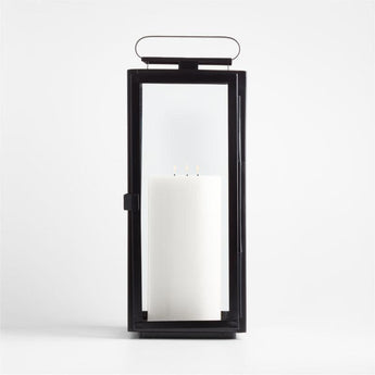 Walker Black Metal Outdoor Lantern 24".