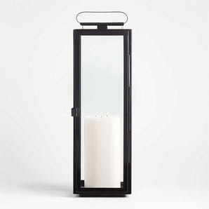 Walker Black Metal Outdoor Lantern 30.25".