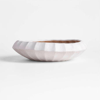 Warren White Stoneware Decorative Centerpiece Bowl.