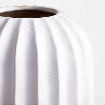 Warren White Stoneware Floor Vase 20".