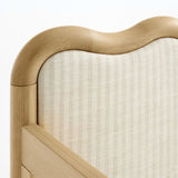 Waveland Natural Oak Wood and Upholstere.