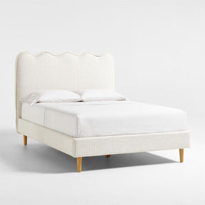 Kids Waveland Stripe Upholstered Bed