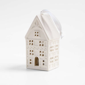Ceramic Townhouse Christmas Tree Ornament