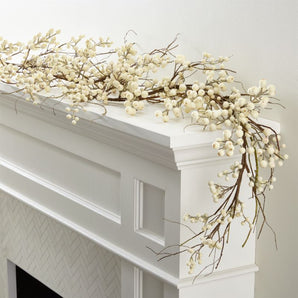 Faux Ilex Berry Christmas Garland 6'
