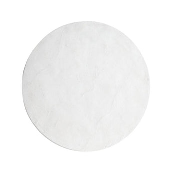Willy White Plaster Pedestal Side Table.
