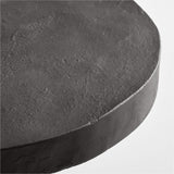 Willy Charcoal Brown Round Pedestal Side Table by Leanne Ford.