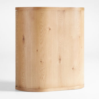 Winslow Natural Oak Wood Bar Cabinet by Jake Arnold.