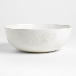 Winter Pinecone Stoneware Serving Bowl