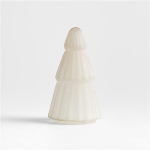Árbol navideño de cristal estriado esmerilado Winter Wonderland, pequeño de 9"