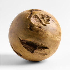 Escultura esférica decorativa de madera de gran tamaño