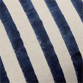 Yarra Stripe Fringe 24"x16" Deep Indigo.