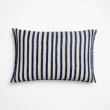 Yarra Stripe Fringe 24"x16" Deep Indigo.