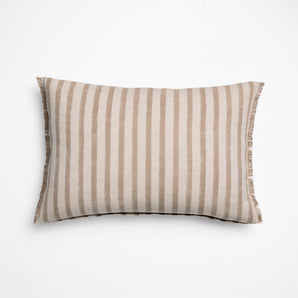 Yarra Stripe Fringe 24"x16" Warm Sand Be.