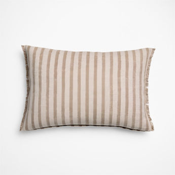 Yarra Stripe Fringe 24"x16" Warm Sand Be.