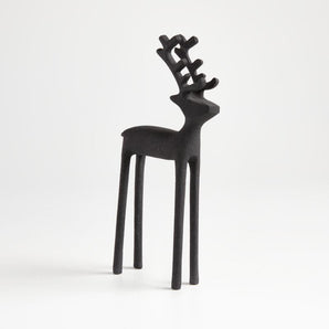 Decoración de reno navideño de zinc de 10"