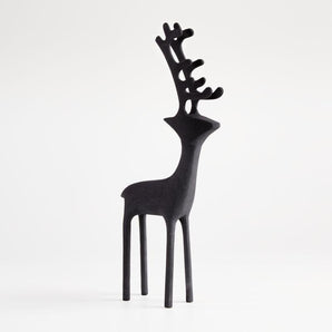 Decoración de reno navideño de zinc, 21"