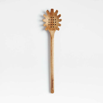 Crate & Barrel Acacia Pasta Spoon.